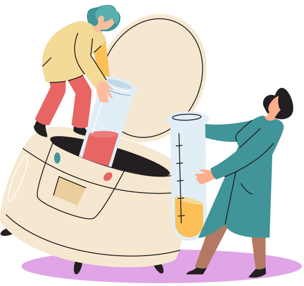 科学家进行科学研究的实验室助理团队穿着统一的试管图片下载