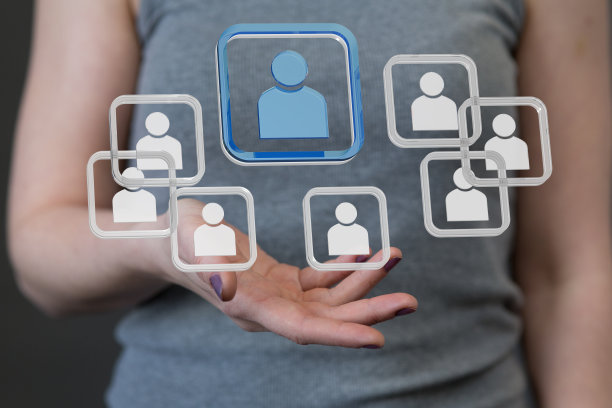 三维渲染的人物图标女人的手图片下载