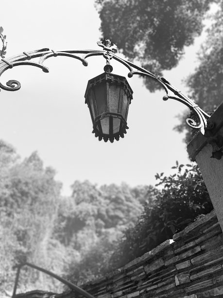 灯具黑白照片图片下载