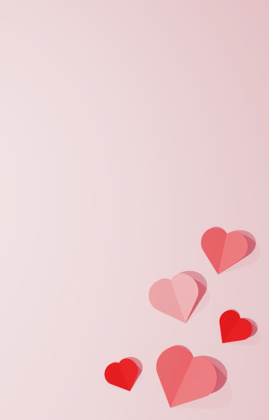 可爱而简单的心形背景插图图片下载