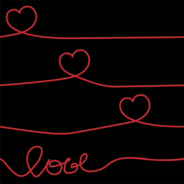 矢量插图。爱情天衣无缝。关于爱情的线性铭文。描述:我爱你。婚礼或情人节的设计，纺织品装饰，包装纸，卡片，请柬。图片下载