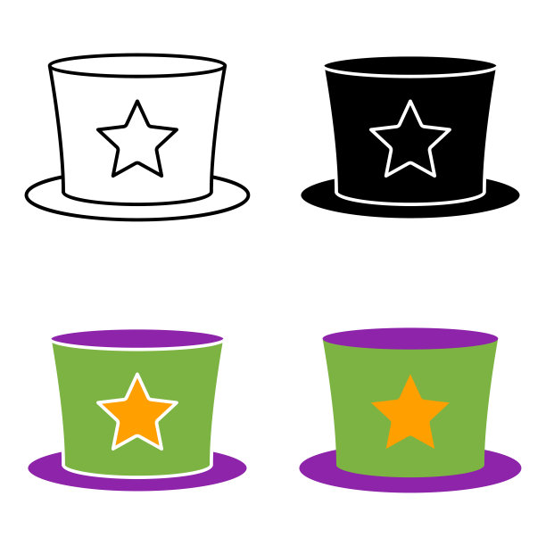 嘉年华帽在平面风格孤立图片下载