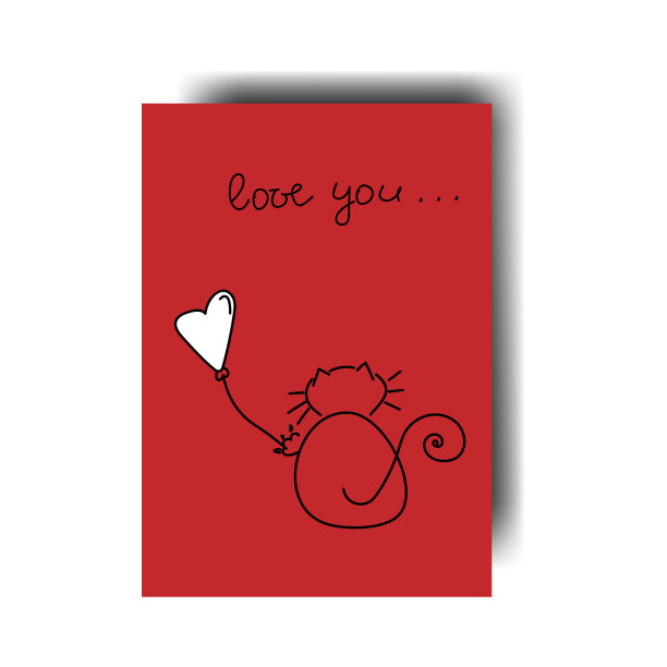 向量。贺卡为情人节，生日，妇女节和婚礼设计。彩色背景卡通风格，手绘符号。爱的概念，迷恋，激情。图片下载