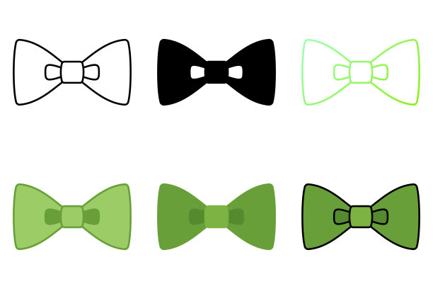 蝴蝶结在平面风格孤立图片下载