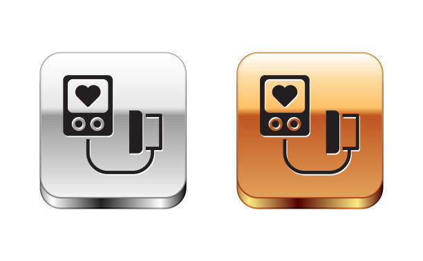 黑色的血压图标隔离在白色上图片下载