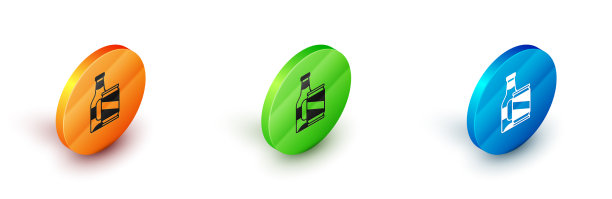 等距啤酒瓶可与啤酒图标隔离图片下载