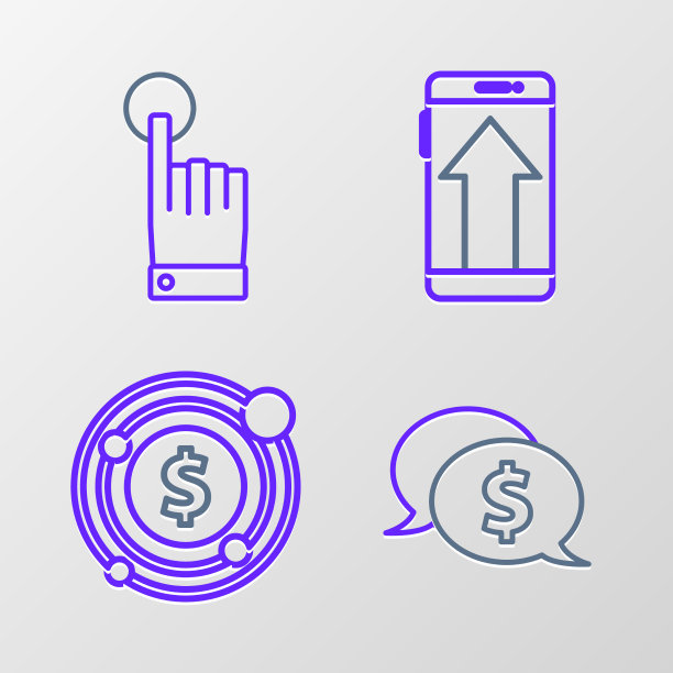 以美元为目标符号设定线语音泡沫图片下载