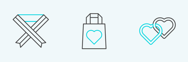 设两行相连的心脏乳腺癌图片下载