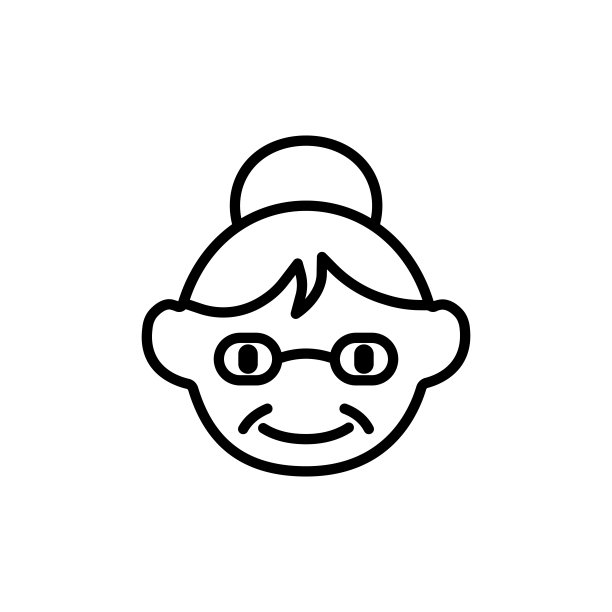 奶奶线图标。男人，女人，年龄，经历，知识，回忆，家庭，爱情。关心,友谊。人的概念。矢量黑线图标在白色背景图片下载