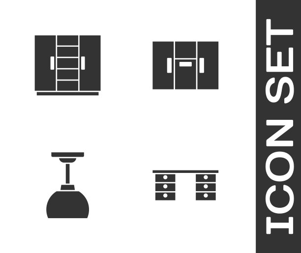 设置办公桌衣柜灯挂和图标图片下载