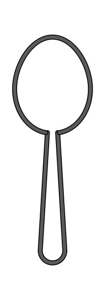 不锈钢勺线图标厨房炊具图片下载