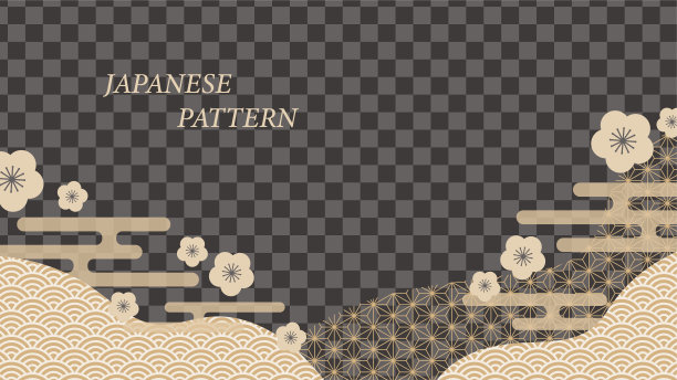 日本图案背景矢量插图图片下载