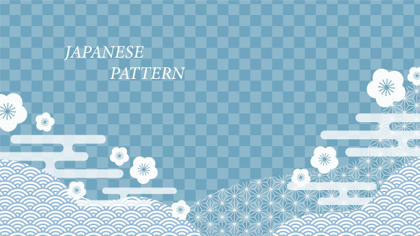 日本图案背景矢量插图图片下载