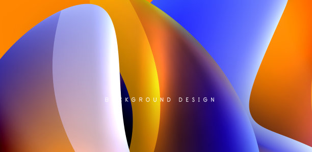 漂亮的液体形状与流体颜色抽象图片下载