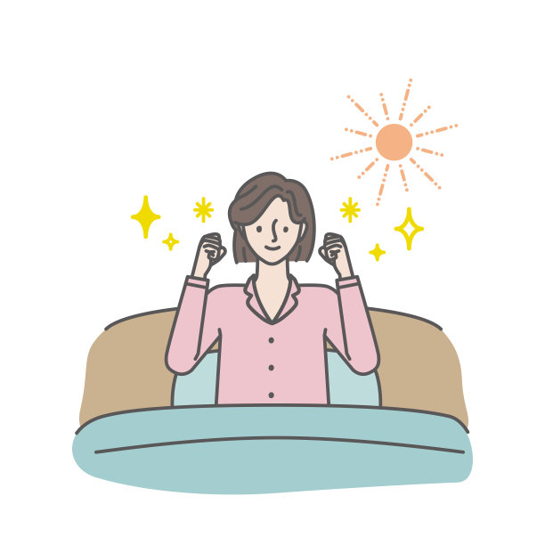 一个早上醒来，身体和精神状态都很好的年轻女性图片下载