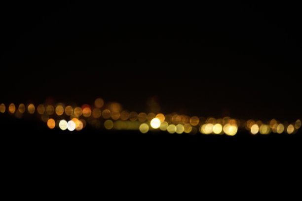 夜晚模糊的灯光图片下载