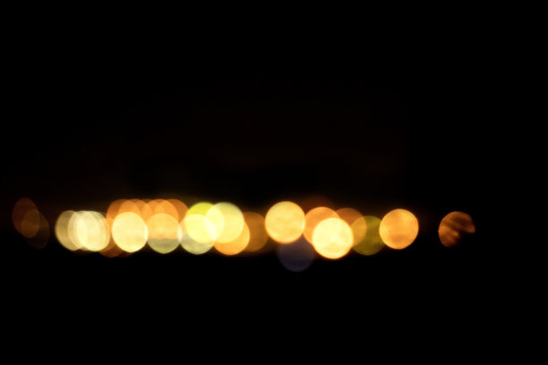 夜晚模糊的灯光图片下载