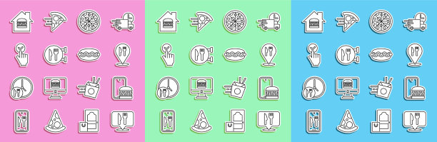 在线设置线上咖啡馆和餐厅的位置图片下载