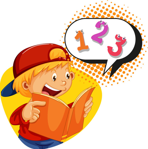 男孩在读数学书图片下载