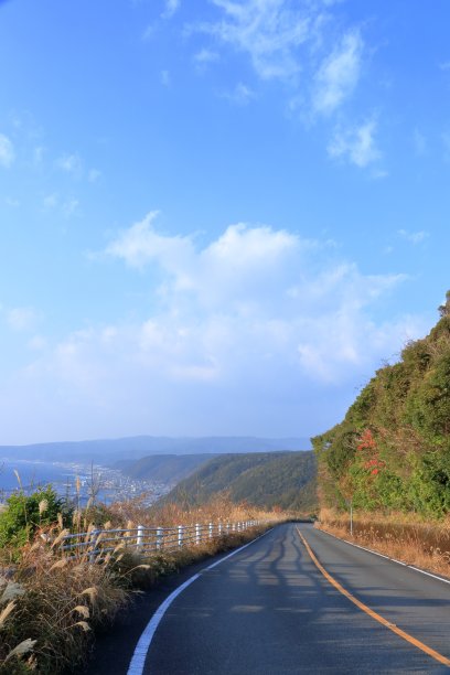 冬季驾驶课程木户天际线(高知县木户市)图片下载