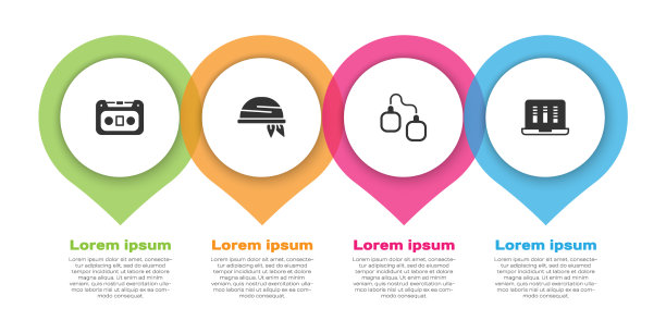 设置复古音频盒式磁带大手帕手铐图片下载