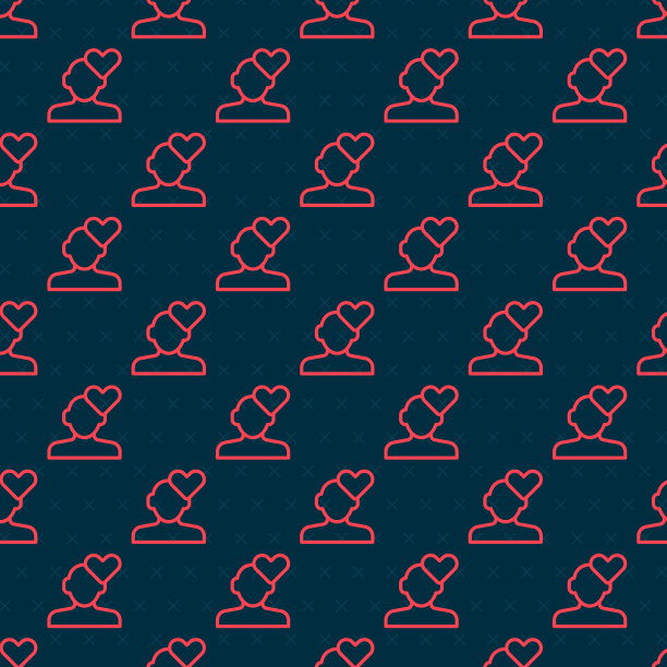 红线破碎的心或离婚图标孤立图片下载