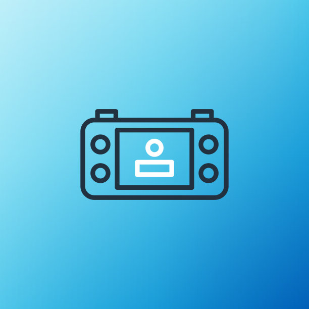 行便携式视频游戏机图标隔离上图片下载