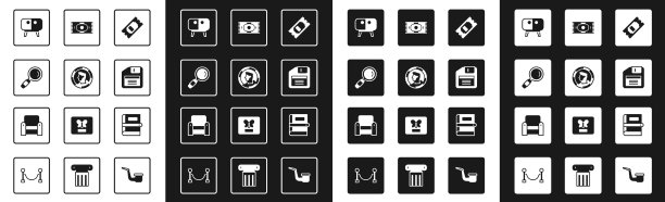 套电影票古钱币放大镜图片下载