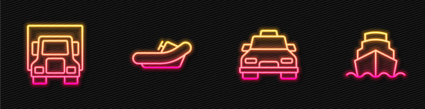 集行出租汽车运送货车漂流图片下载