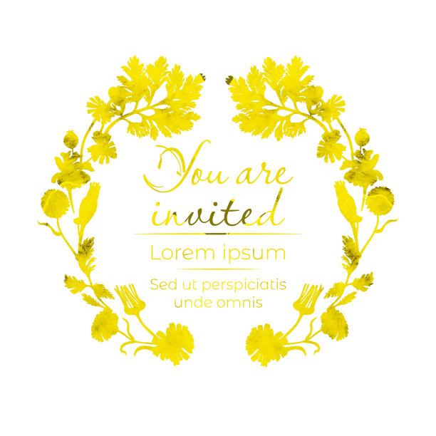 孤立的花环与手绘花园花卉图片下载