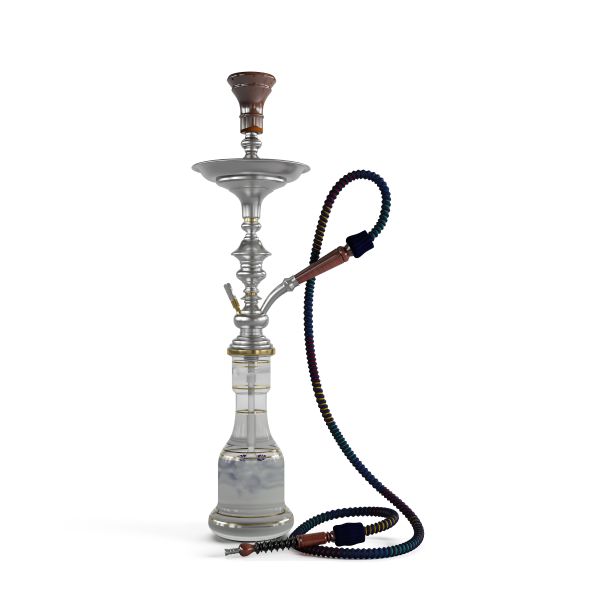 白色背景上孤立的波斯烟斗的3D渲染图片下载