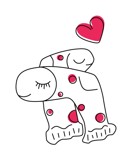 一对可爱的情侣拥抱袜。情人节的概念。孩子们可爱的插图。图片下载