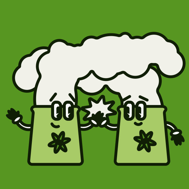 核电站复古风格的插图。第60个卡通英雄图片下载