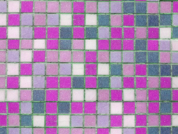 彩色的旧马赛克方砖。方砖，背景纹理。旧瓷砖壁纸。自然地表风化图片下载