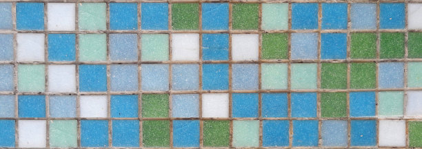 彩色的旧马赛克方砖。方砖，背景纹理。旧瓷砖壁纸。自然地表风化图片下载