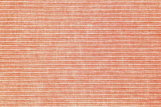 天然橙色亚麻纹理与条纹图案作为背景，壁纸。俯视图，平面布局图片下载