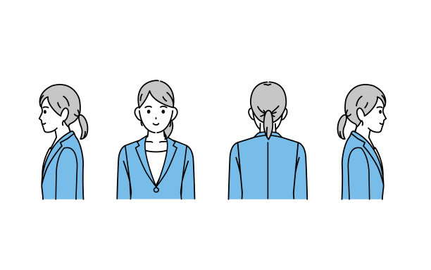 面对不同方向的商业女性图片下载