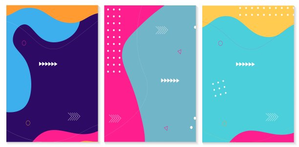 一套抽象的背景现代形状，手绘形状，涂鸦对象，线条艺术设计。图片下载