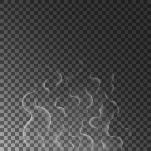 现实的蒸汽效果从加热的茶，咖啡，食物，水烟。图片下载