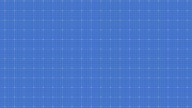 蓝图的背景。测量网格，工程图纸和蓝纸的建筑图纸矢量背景图片下载