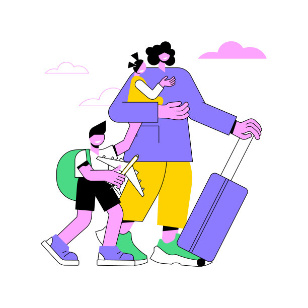 飞行与婴儿孤立的卡通矢量插图。图片下载