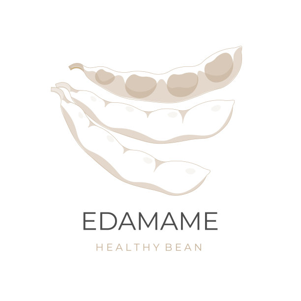 毛豆幼豆线艺术矢量插图图片下载