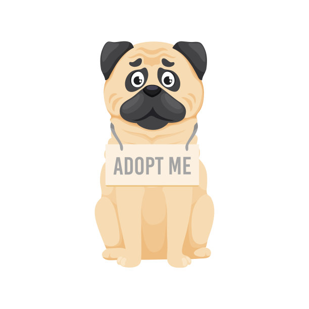 领养我，宠物狗，在项圈上签名，收容所图标图片下载