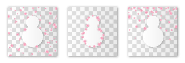 数字8形状的纸上装饰着玫瑰花瓣。玫瑰花瓣，樱花花瓣。3月8日母亲节。图片下载