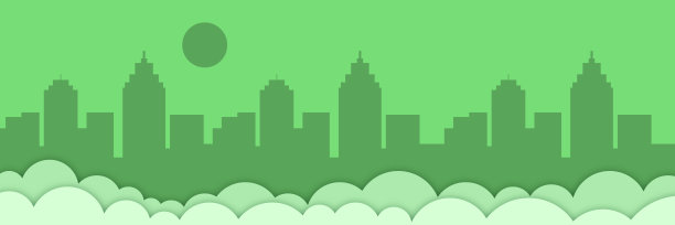 3d工艺艺术天际线地标剪影背景剪纸可爱的云剪纸折纸风格剪纸装饰图片下载