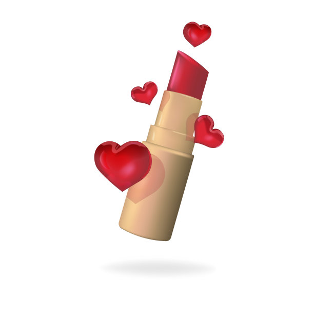 红心口红。图片下载