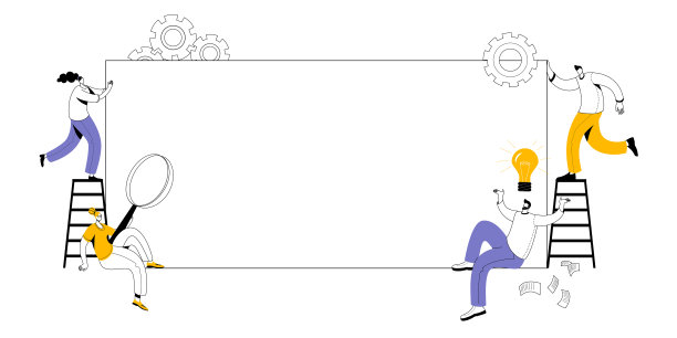 矢量框架与字符为您的广告。图片下载