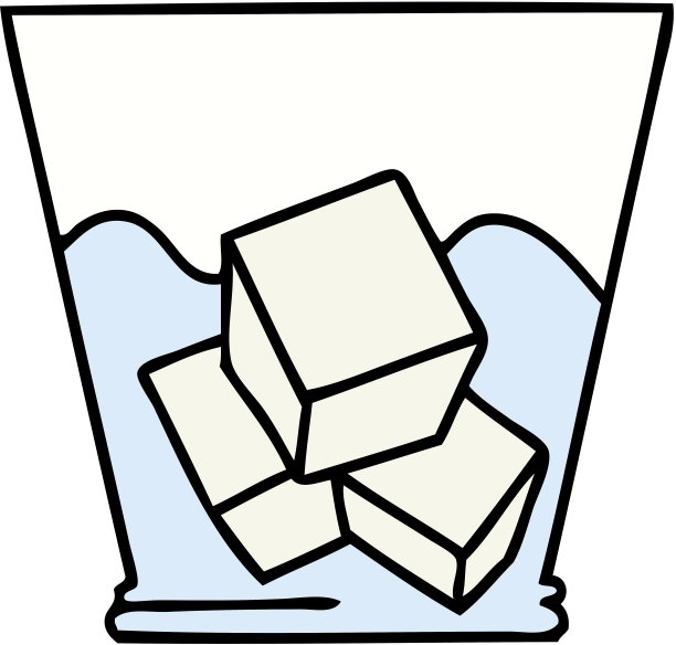 手绘的古怪卡通威士忌加冰图片下载