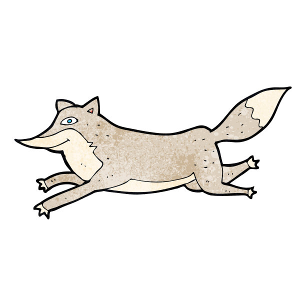 卡通快乐狼奔跑图片下载