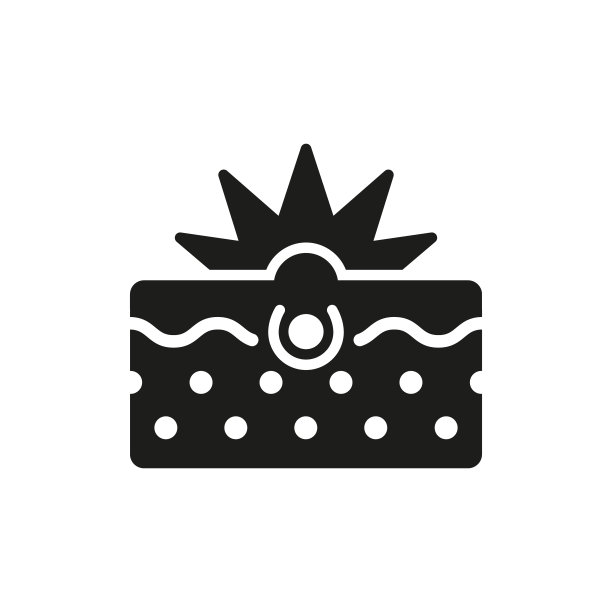 皮肤疼痛剪影图标。皮肤病图标。过敏反应。痤疮医学问题的皮肤象形文字。特应性皮炎。孤立矢量图图片下载